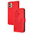 Funda de Cuero Cartera con Soporte Flores Carcasa Y01X para Motorola Moto G32 Rojo