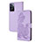 Funda de Cuero Cartera con Soporte Flores Carcasa Y01X para Oppo A57 4G Morado