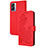 Funda de Cuero Cartera con Soporte Flores Carcasa Y01X para Oppo A77 5G Rojo