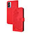 Funda de Cuero Cartera con Soporte Flores Carcasa Y01X para Realme Narzo 50 5G Rojo