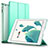 Funda de Cuero Cartera con Soporte L01 para Apple iPad 3 Verde