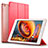 Funda de Cuero Cartera con Soporte L01 para Apple iPad Air Rojo