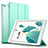 Funda de Cuero Cartera con Soporte L01 para Apple iPad Air Verde