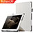 Funda de Cuero Cartera con Soporte L01 para Huawei MediaPad M2 10.0 M2-A01 M2-A01W M2-A01L Blanco