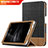 Funda de Cuero Cartera con Soporte L01 para Huawei MediaPad T2 Pro 7.0 PLE-703L Negro