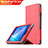 Funda de Cuero Cartera con Soporte L01 para Huawei MediaPad T3 8.0 KOB-W09 KOB-L09 Rojo