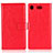Funda de Cuero Cartera con Soporte L01 para Sony Xperia XZ1 Compact Rojo