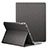 Funda de Cuero Cartera con Soporte L02 para Apple iPad 4 Negro