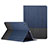 Funda de Cuero Cartera con Soporte L02 para Apple iPad Mini Azul