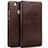 Funda de Cuero Cartera con Soporte L02 para Huawei Honor V8 Max Marron