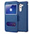 Funda de Cuero Cartera con Soporte L02 para Huawei Mate 9 Lite Azul