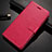 Funda de Cuero Cartera con Soporte L02 para Nokia 6.1 Plus Rosa Roja