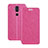 Funda de Cuero Cartera con Soporte L02 para Nokia X7 Rosa Roja