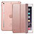 Funda de Cuero Cartera con Soporte L05 para Apple iPad Mini 2 Oro Rosa