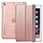 Funda de Cuero Cartera con Soporte L05 para Apple iPad Mini 3 Oro Rosa