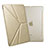 Funda de Cuero Cartera con Soporte L08 para Apple New iPad 9.7 (2018) Oro