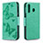 Funda de Cuero Cartera con Soporte Mariposa Carcasa B01F para Samsung Galaxy A40s Verde