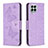 Funda de Cuero Cartera con Soporte Mariposa Carcasa B01F para Samsung Galaxy M33 5G Purpura Claro