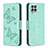 Funda de Cuero Cartera con Soporte Mariposa Carcasa B01F para Samsung Galaxy M33 5G Verde