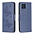 Funda de Cuero Cartera con Soporte Mariposa Carcasa B01F para Samsung Galaxy M53 5G Azul
