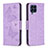 Funda de Cuero Cartera con Soporte Mariposa Carcasa B01F para Samsung Galaxy M53 5G Purpura Claro