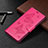 Funda de Cuero Cartera con Soporte Mariposa Carcasa B13F para Samsung Galaxy S21 Ultra 5G Rosa Roja