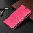 Funda de Cuero Cartera con Soporte Mariposa Carcasa B13F para Samsung Galaxy S22 5G Rosa Roja