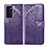 Funda de Cuero Cartera con Soporte Mariposa Carcasa para Huawei P40 Morado