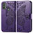 Funda de Cuero Cartera con Soporte Mariposa Carcasa para Motorola Moto E30 Morado