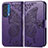 Funda de Cuero Cartera con Soporte Mariposa Carcasa para Motorola Moto Edge (2021) 5G Morado