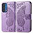 Funda de Cuero Cartera con Soporte Mariposa Carcasa para Motorola Moto Edge (2021) 5G Purpura Claro