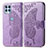 Funda de Cuero Cartera con Soporte Mariposa Carcasa para Motorola Moto Edge S 5G Purpura Claro