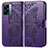 Funda de Cuero Cartera con Soporte Mariposa Carcasa para Oppo A56S 5G Morado