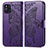 Funda de Cuero Cartera con Soporte Mariposa Carcasa para Oppo Find X3 Pro 5G Morado