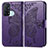 Funda de Cuero Cartera con Soporte Mariposa Carcasa para Oppo Reno5 A Morado