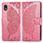 Funda de Cuero Cartera con Soporte Mariposa Carcasa para Samsung Galaxy A01 Core Rosa Roja