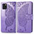 Funda de Cuero Cartera con Soporte Mariposa Carcasa para Samsung Galaxy A81 Purpura Claro