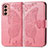Funda de Cuero Cartera con Soporte Mariposa Carcasa para Samsung Galaxy F13 4G Rosa Roja