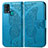 Funda de Cuero Cartera con Soporte Mariposa Carcasa para Samsung Galaxy F41 Azul