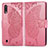 Funda de Cuero Cartera con Soporte Mariposa Carcasa para Samsung Galaxy M10 Rosa Roja