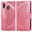 Funda de Cuero Cartera con Soporte Mariposa Carcasa para Samsung Galaxy M20 Rosa Roja