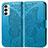 Funda de Cuero Cartera con Soporte Mariposa Carcasa para Samsung Galaxy M23 5G Azul