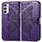 Funda de Cuero Cartera con Soporte Mariposa Carcasa para Samsung Galaxy M23 5G Morado