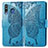 Funda de Cuero Cartera con Soporte Mariposa Carcasa para Samsung Galaxy M30 Azul