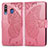Funda de Cuero Cartera con Soporte Mariposa Carcasa para Samsung Galaxy M30 Rosa Roja