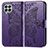 Funda de Cuero Cartera con Soporte Mariposa Carcasa para Samsung Galaxy M33 5G Morado