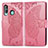 Funda de Cuero Cartera con Soporte Mariposa Carcasa para Samsung Galaxy M40 Rosa Roja