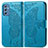 Funda de Cuero Cartera con Soporte Mariposa Carcasa para Samsung Galaxy M52 5G Azul