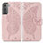 Funda de Cuero Cartera con Soporte Mariposa Carcasa para Samsung Galaxy S22 5G Rosa