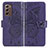 Funda de Cuero Cartera con Soporte Mariposa Carcasa para Samsung Galaxy Z Fold2 5G Morado